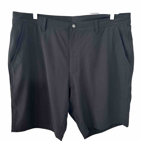 FootJoy Shorts Men's Black Golf Chino Performance Breathable FJ Flat Front Sz 40 - Picture 1 of 5